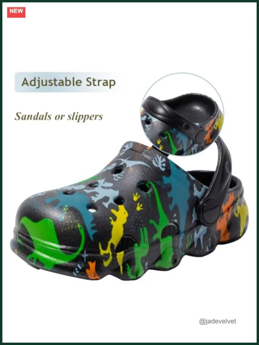 Toddler Dinosaur Clog Sandals Slip On Garden Beach Water Shoes